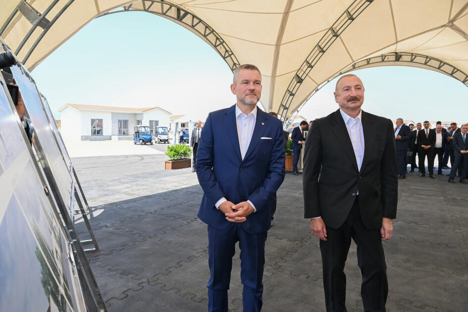 Prezident İlham Əliyev və Slovakiya Prezidenti Peter Pelleqrini Ağdamın Baş Qərvənd kəndində görülən işlərlə tanış olublar