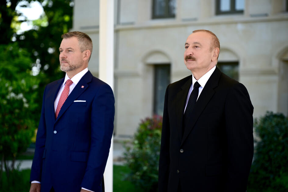 Slovakiya Prezidenti Peter Pelleqrininin Şuşada rəsmi qarşılanma mərasimi olub