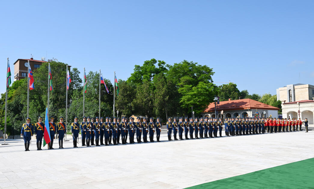 Slovakiya Prezidenti Peter Pelleqrininin Şuşada rəsmi qarşılanma mərasimi olub