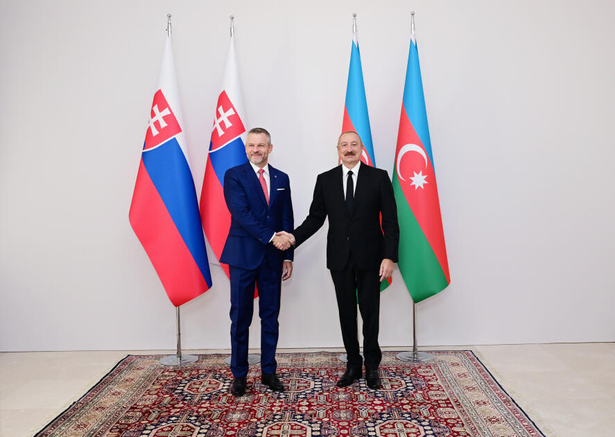 Slovakiya Prezidenti Peter Pelleqrininin Şuşada rəsmi qarşılanma mərasimi olub