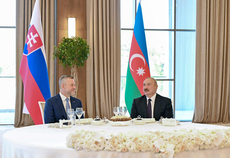 Prezident İlham Əliyevin adından Xankəndidə Slovakiya Prezidentinin şərəfinə rəsmi nahar verilib