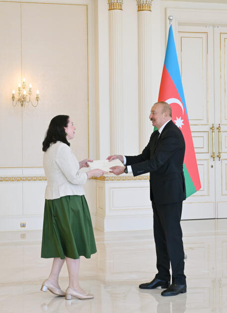 Prezident İlham Əliyev İrlandiyanın Azərbaycanda yeni təyin olunmuş səfirinin etimadnaməsini qəbul edib