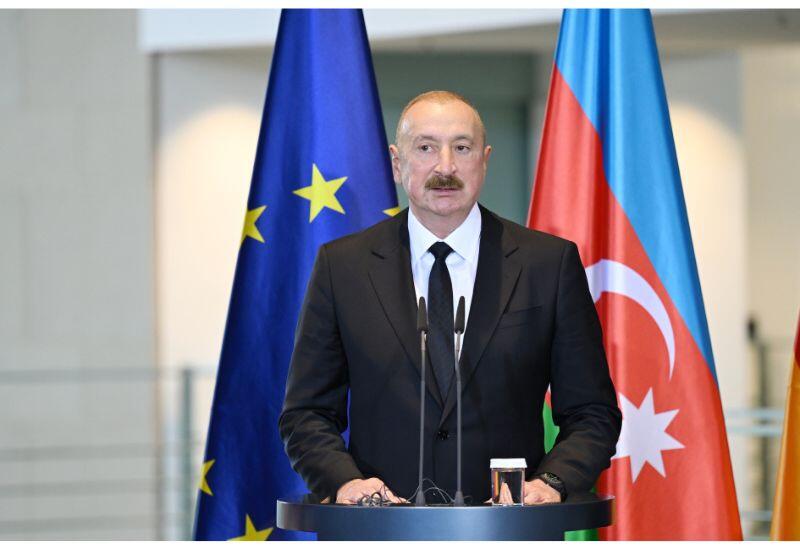 Prezident İlham Əliyev: Bağlantılar və tranzit imkanları ilə bağlı da Almaniya–Azərbaycan əməkdaşlığının çox böyük əhəmiyyəti var