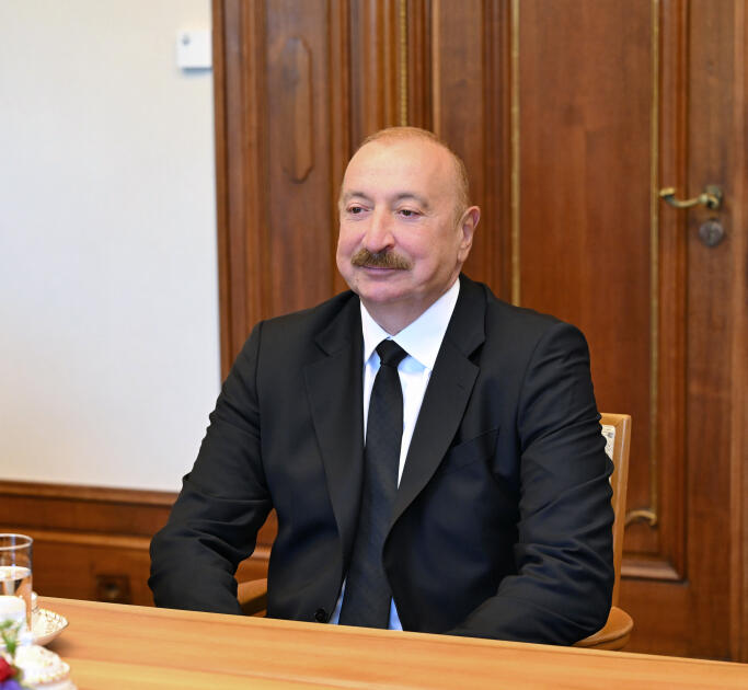 Cостоялась встреча Президента Ильхама Алиева с Президентом Франком-Вальтером Штайнмайером в расширенном составе