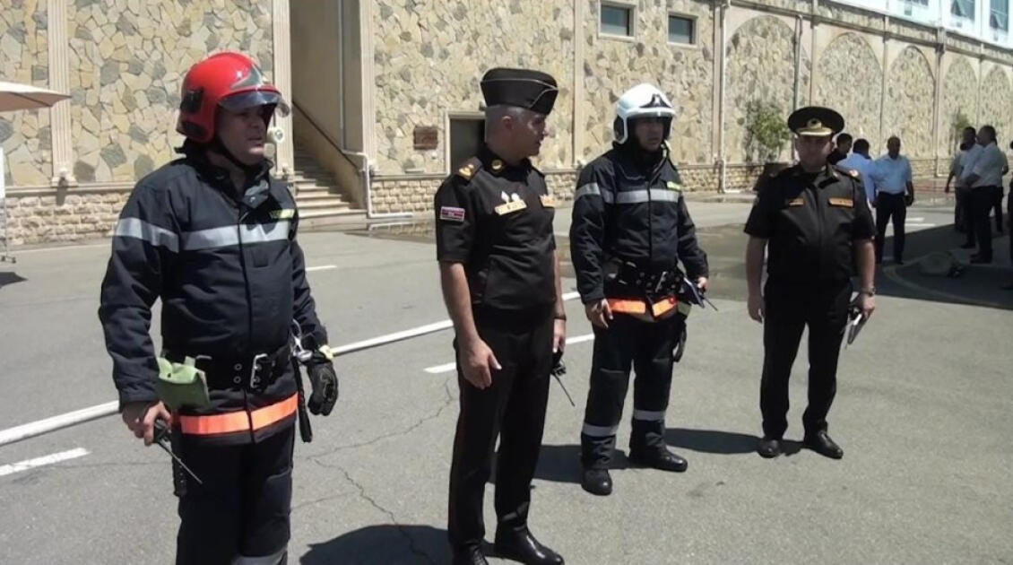 FHN-in Dövlət Yanğından Mühafizə Xidməti yanğın-taktiki təlim təşkil edib