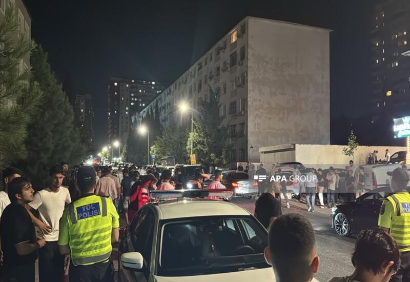 Цепная авария в Баку