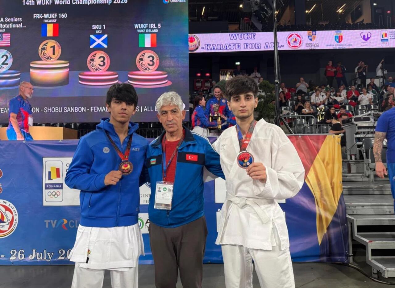 Сборная Азербайджана по каратэ завоевала четыре медали на чемпионате мира в Румынии