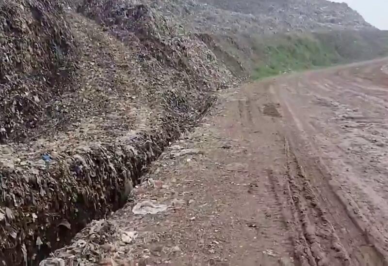 В Индии обнаружили гигантскую гору мусора