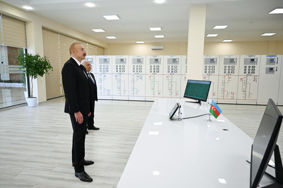 Президент Ильхам Алиев принял участие в открытии подстанции «Ени Сангачал»