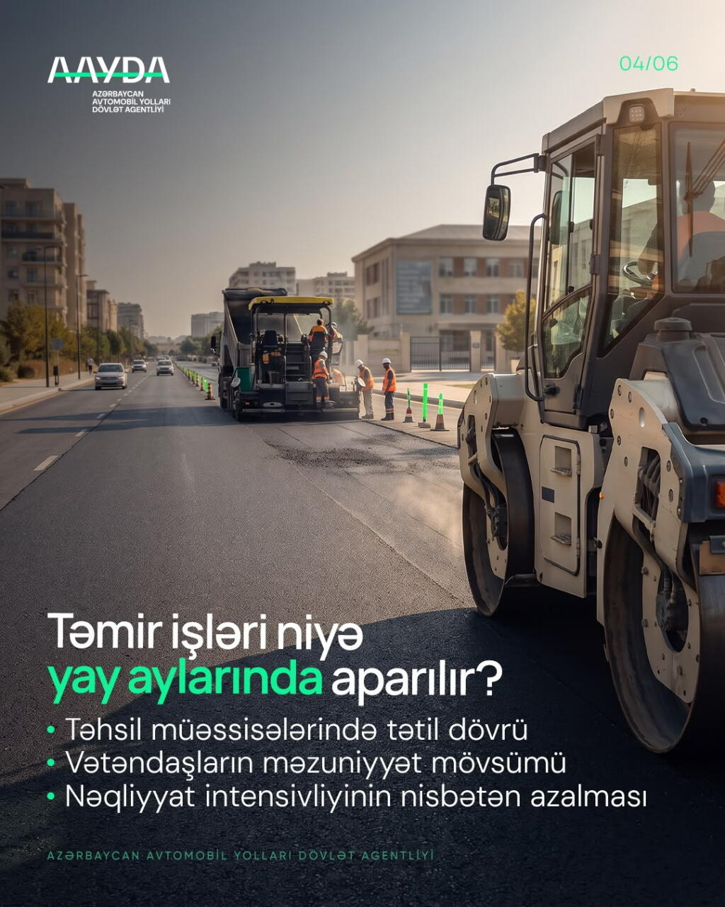 Bakıda 110-a yaxın küçə və prospektdə genişmiqyaslı yol təmiri aparılır