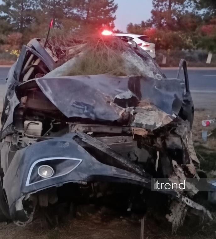 Füzulidə avtomobil ağaca çırpılıb,