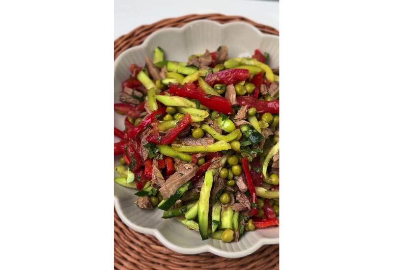 Мясной салат