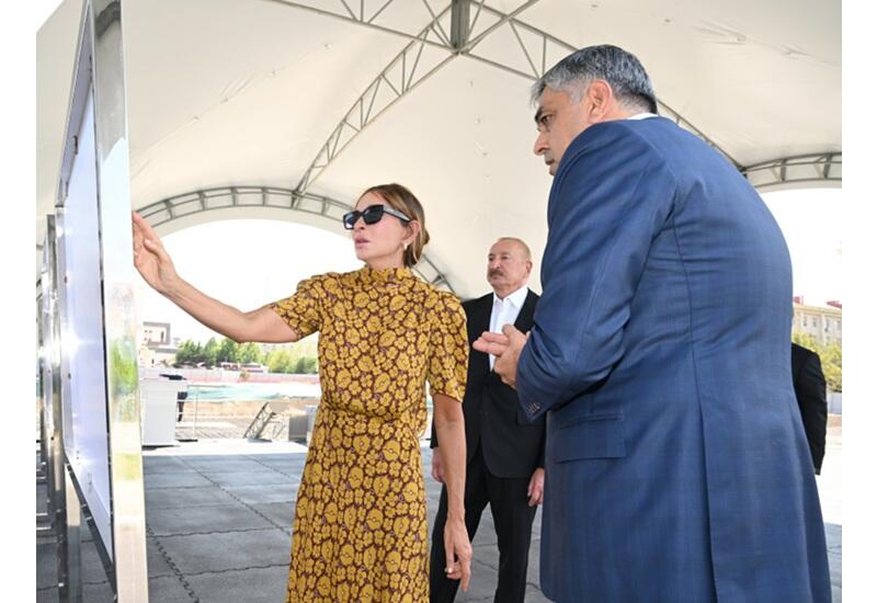 Президент Ильхам Алиев и Первая леди Мехрибан Алиева приняли участие в закладке фундамента Гостиничного комплекса «Нахчыван»
