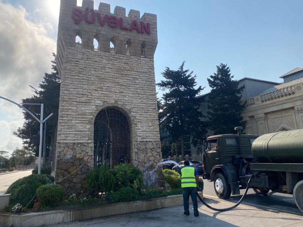 Bakı şəhəri bu gün bir daha yuyuldu