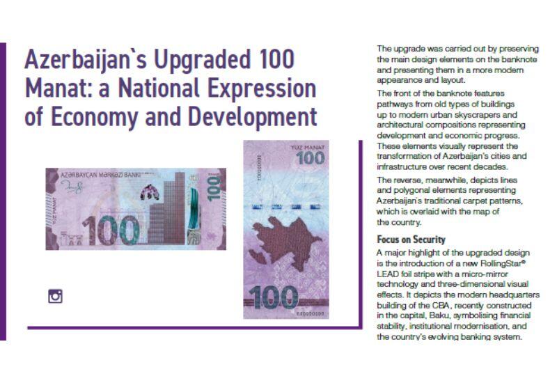Nüfuzlu jurnalda yenilənmiş 100 manat barədə məqalə dərc edilib