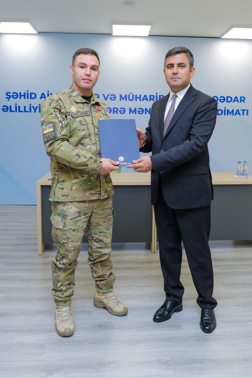 Naxçıvanda şəhid ailələri və müharibə əlillərinə 68 mənzil verilib
