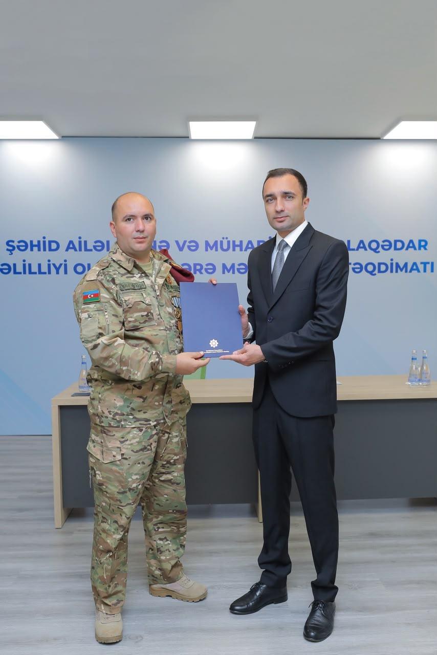 Naxçıvanda şəhid ailələri və müharibə əlillərinə 68 mənzil verilib