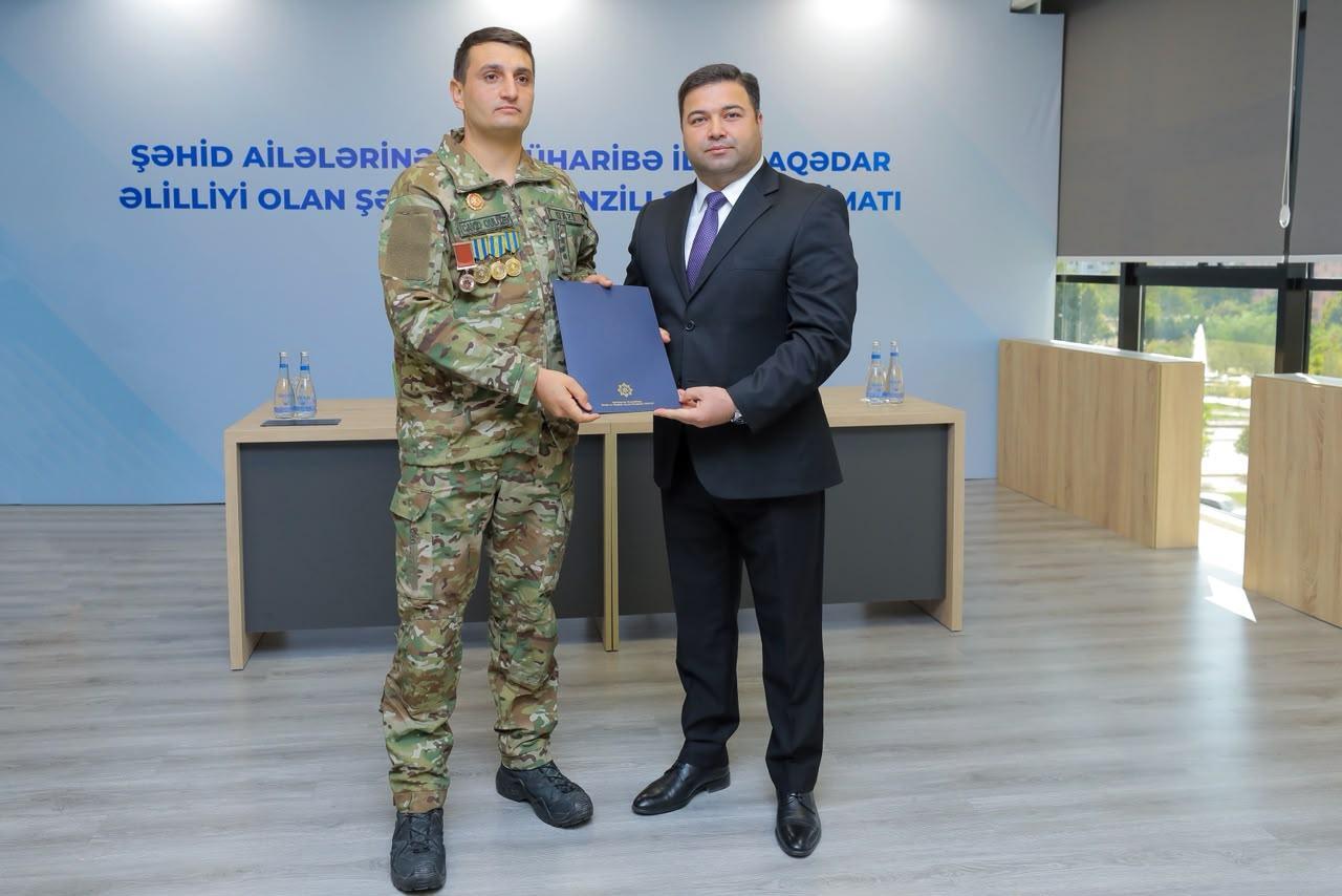 Naxçıvanda şəhid ailələri və müharibə əlillərinə 68 mənzil verilib