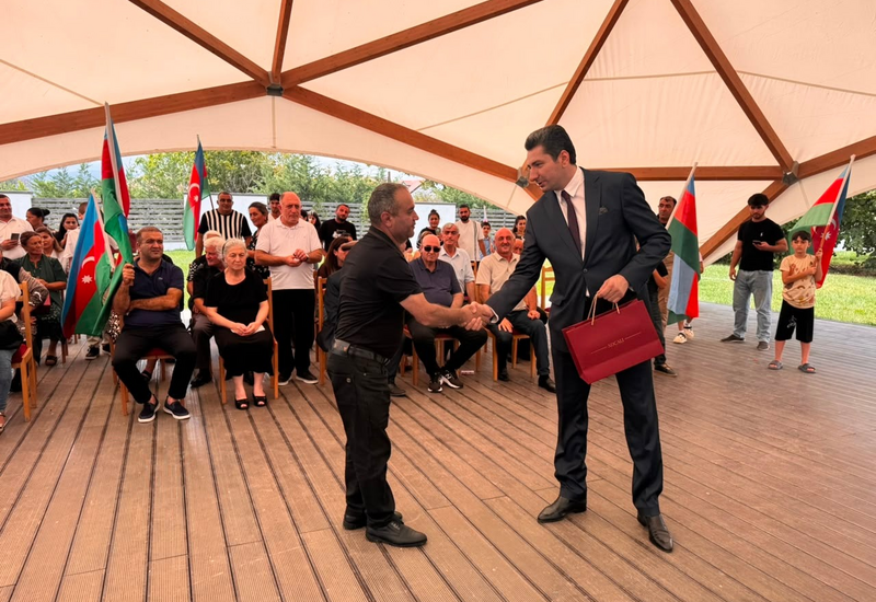 Xankəndi, Xocalı və Ağdərəyə köçürülən ailələrə evlərin açarları təqdim edilib