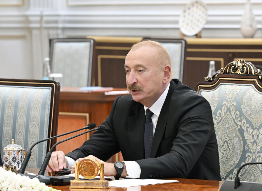 Президент Ильхам Алиев и Президент Шавкат Мирзиёев приняли участие в 3-ем заседании Высшего межгосударственного совета