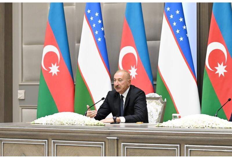 Prezident İlham Əliyev: Azərbaycan ilə Özbəkistan arasında ikitərəfli münasibətlər çox möhkəm təməl üzərində qurulub