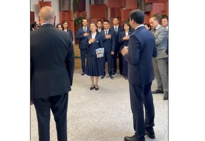 Özbəkistanlı tələbə Prezident İlham Əliyevi Azərbaycan dilində salamladı