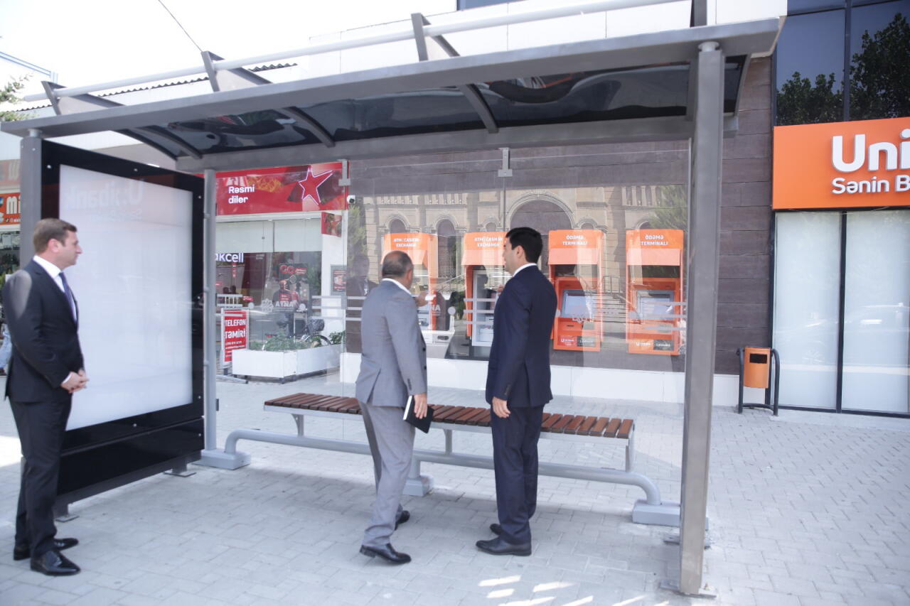 Xaçmaz rayonunda yeni avtobus dayanacaqları quraşdırılır