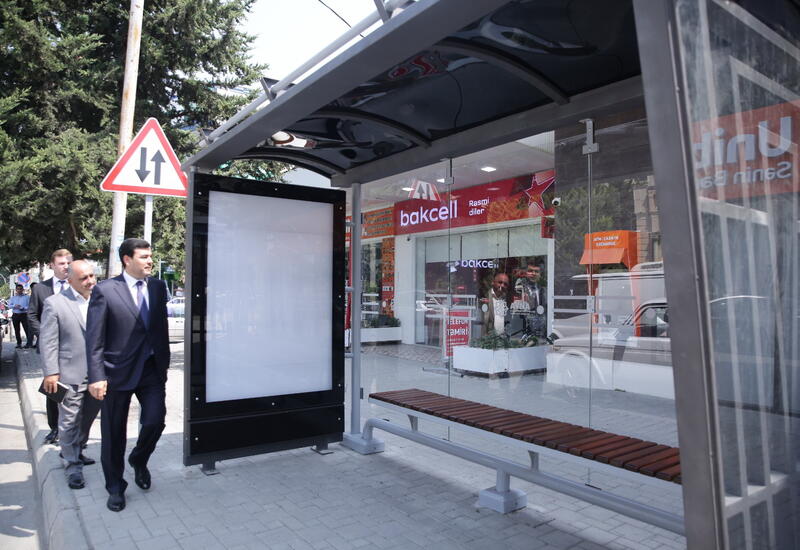 Xaçmaz rayonunda yeni avtobus dayanacaqları quraşdırılır