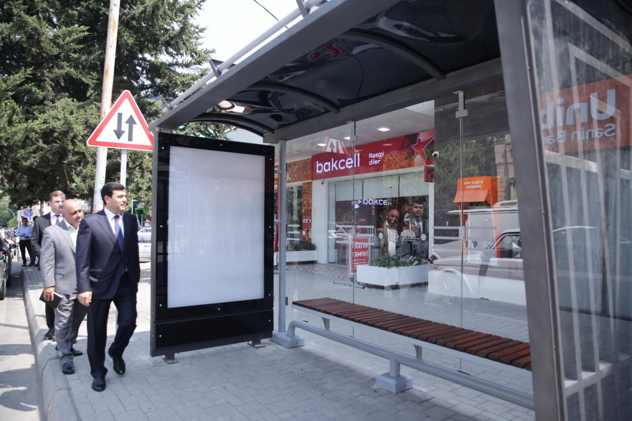 Xaçmaz rayonunda yeni avtobus dayanacaqları quraşdırılır