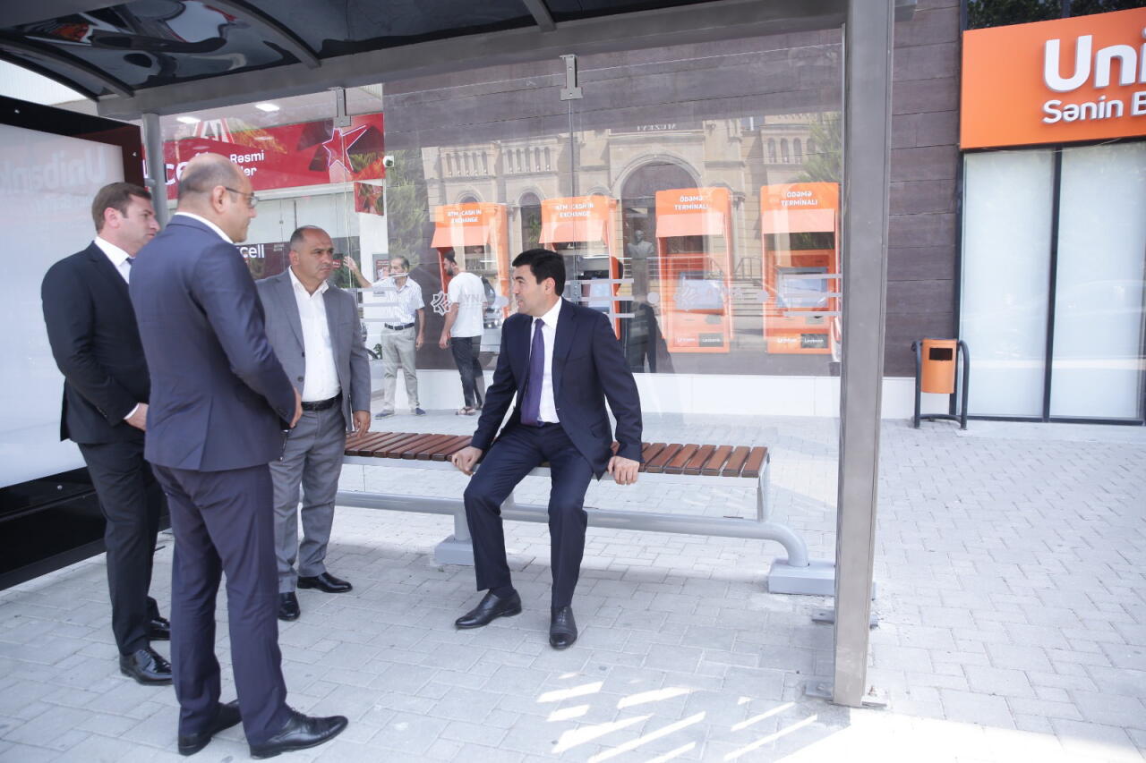 Xaçmaz rayonunda yeni avtobus dayanacaqları quraşdırılır