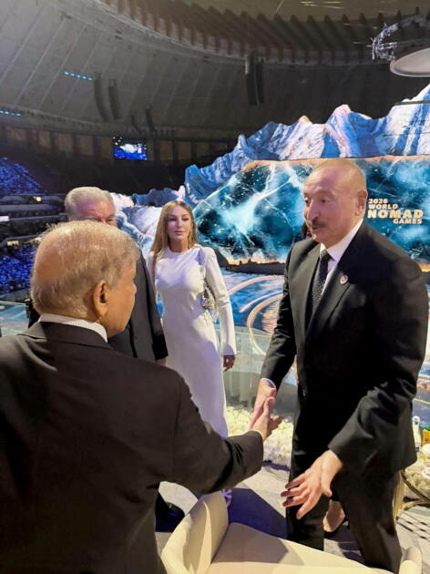 Prezident İlham Əliyev və Birinci xanım Mehriban Əliyeva Bişkekdə 6-cı Dünya Köçəri Oyunlarının açılış mərasimində iştirak ediblər