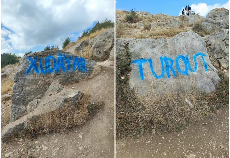 Şuşada qaya və daşların üzərinə adların yazılması qəbuledilməzdir