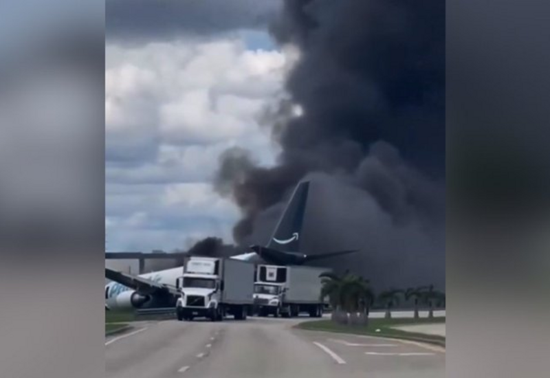 В Майами Boeing 767 выкатился за пределы ВПП