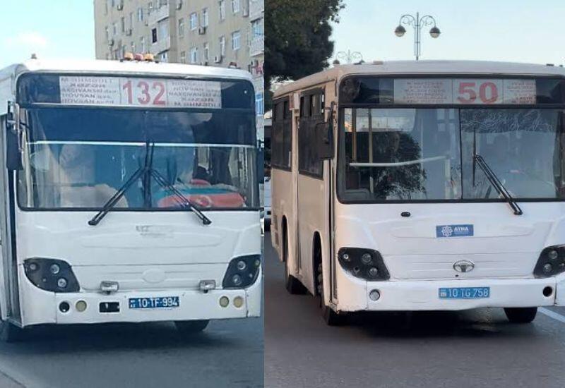 132 və 50 nömrəli avtobuslar
