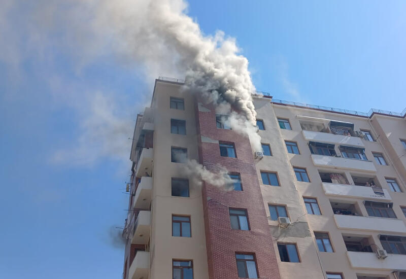 Mingəçevirdə yaşayış binasında baş verən yanğın söndürülüb