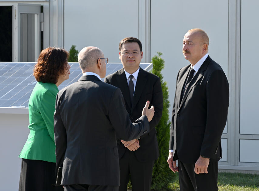 Президент Ильхам Алиев принял участие в открытии СЭС «Гобустан»