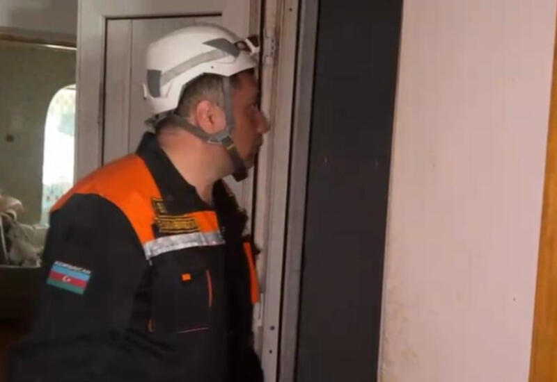 Badamdarda yaşayış binasında partlayış: