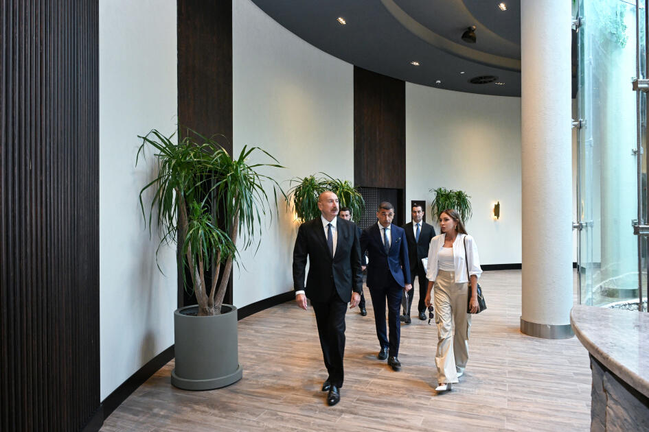 Prezident İlham Əliyev və Birinci xanım Mehriban Əliyeva Şamaxıda “Meysari Grand Hotel & SPA” kompleksinin açılışında iştirak ediblər