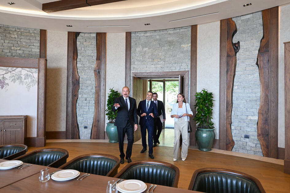 Prezident İlham Əliyev və Birinci xanım Mehriban Əliyeva Şamaxıda “Meysari Grand Hotel & SPA” kompleksinin açılışında iştirak ediblər