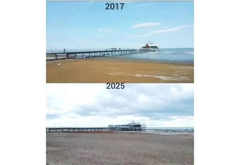 Каспийское море продолжает мелеть