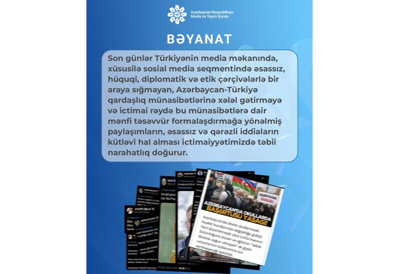 Azərbaycan tərəfi Türkiyə mediasında baş verən prosesləri diqqətlə izləyir