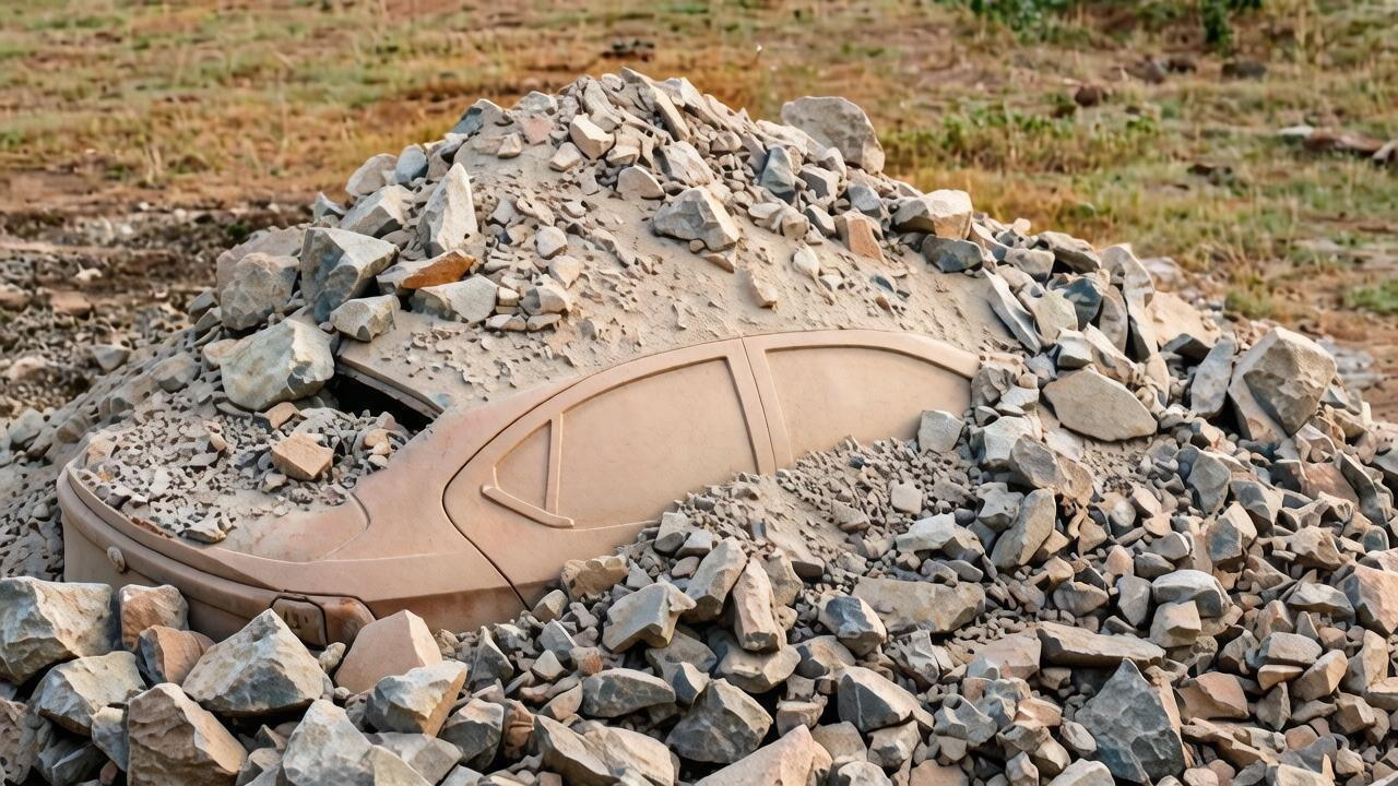 Tata засыпала свой новый седан Aeris 20 тоннами гравия