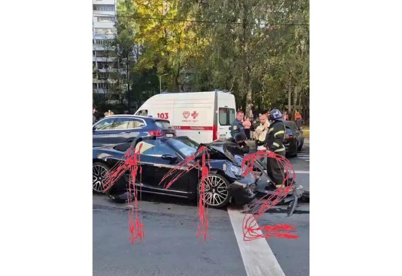 Массовая авария с участием дорогих иномарок в Москве