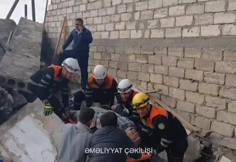 Обрушение в жилом доме в Сураханах:
