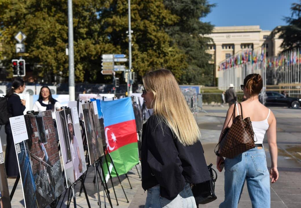 В Женеве открылась фотовыставка, посвящённая минной угрозе против Азербайджана