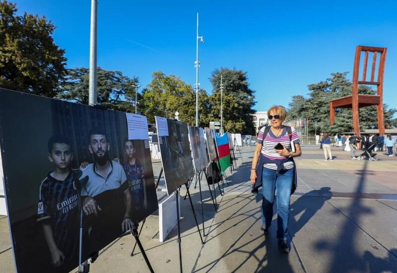 Cenevrədə Ermənistanın Azərbaycana qarşı mina müharibəsinə dair fotosərgi açılıb