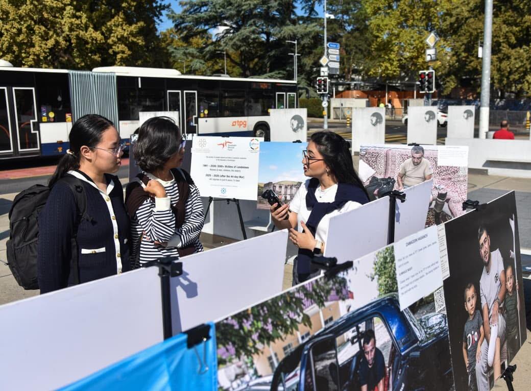 Cenevrədə Ermənistanın Azərbaycana qarşı mina müharibəsinə dair fotosərgi açılıb