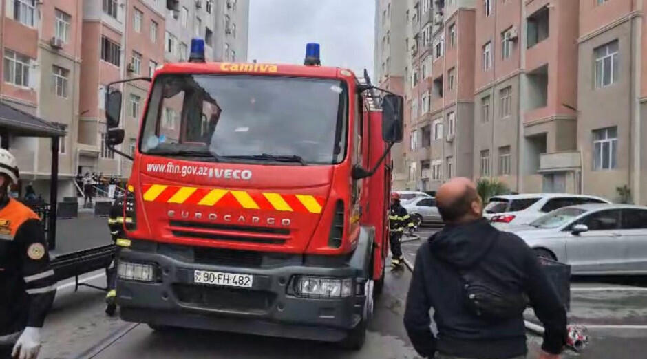 Ceyranbatanda yaşayış binasında baş vermiş yanğın söndürülüb
