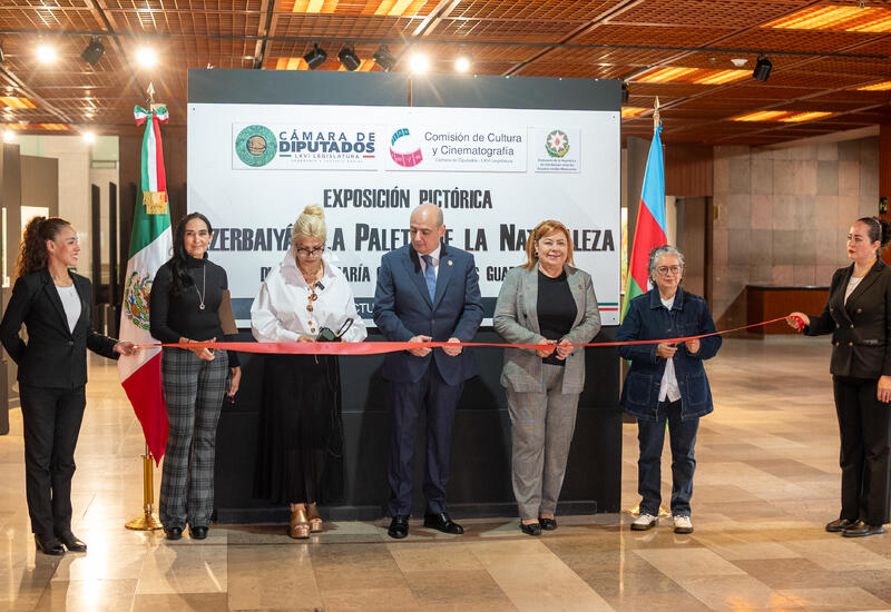Meksikanın Deputatlar Palatasında rəssam Mehriban Alışovanın əsərlərindən ibarət sərginin açılışı olub