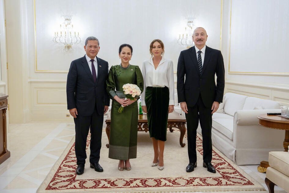 Prezidenti İlham Əliyevin və Birinci xanım Mehriban Əliyevanın adından Kambocanın Baş naziri Hun Manetin və Birinci xanım Piç Çanmoninin şərəfinə rəsmi nahar verilib